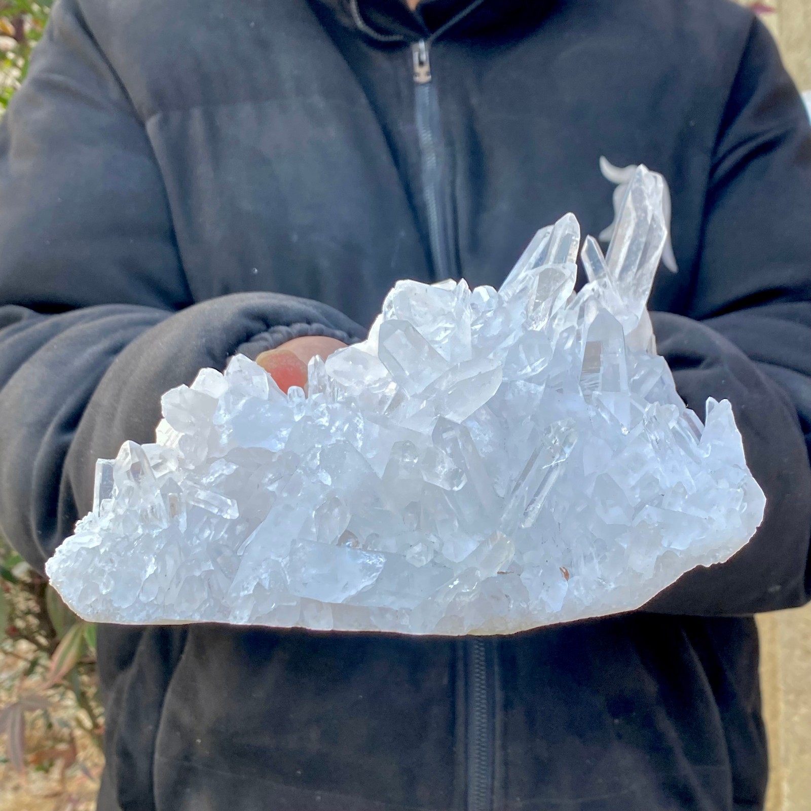 3.2LB Large Natural Clear White Quartz Crystal Cluster Energy Healing Specimen