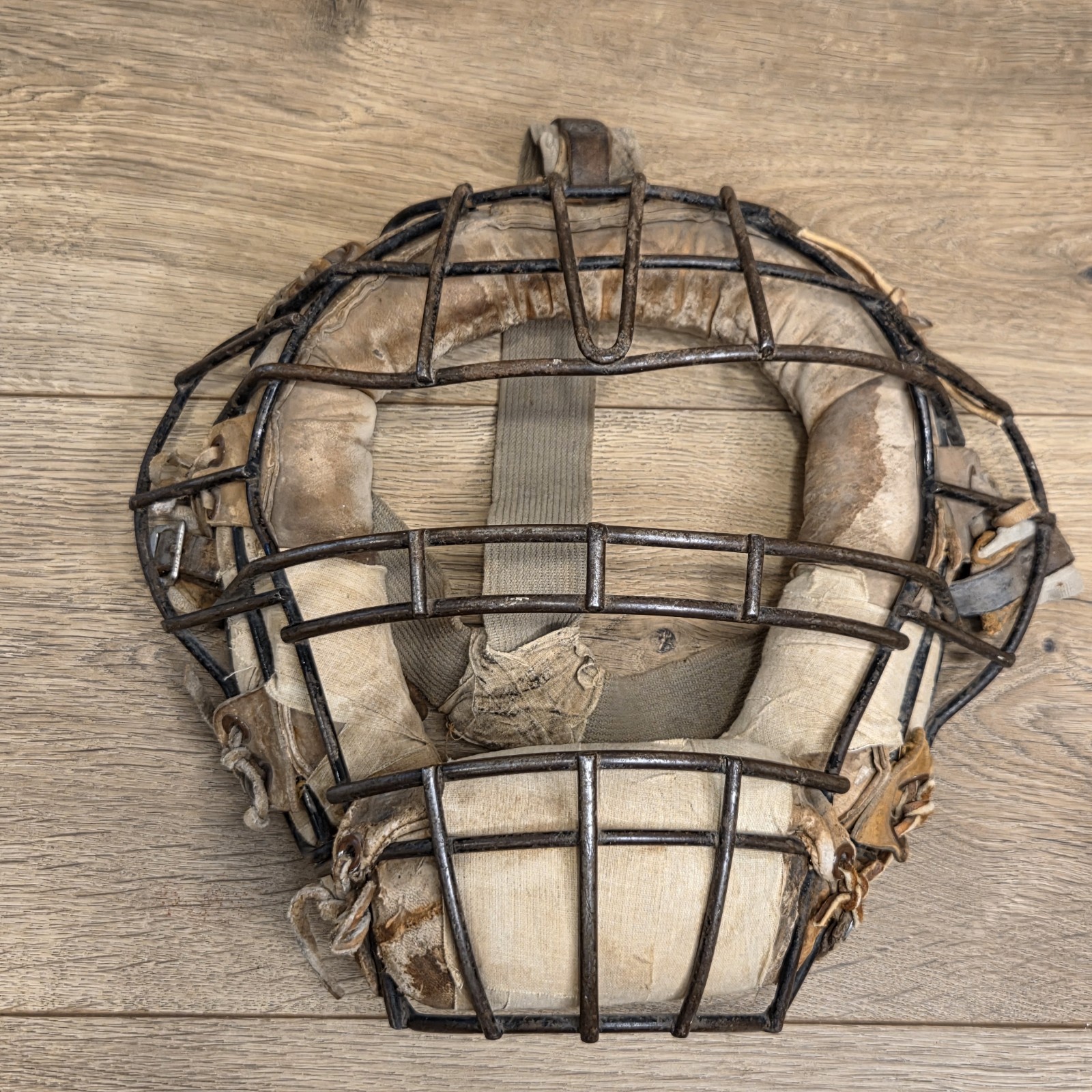 Vintage 1940s Baseball Catchers Mask Open Vision & Rectangle Spitter Vintage 1940s Baseball Catchers Mask Open Vision & Rectangle Spitter