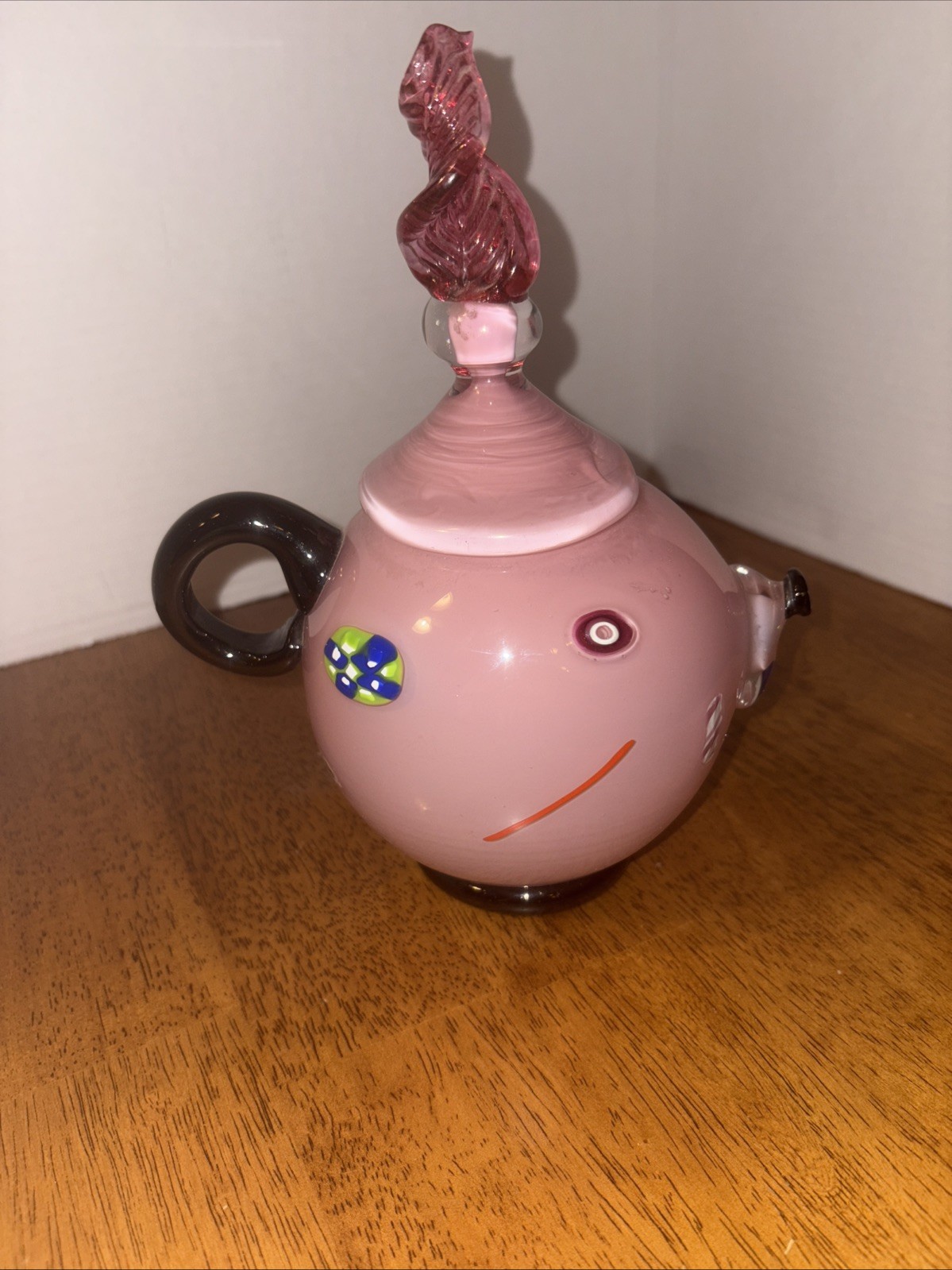 Art Glass Sculpture /Pink Face /Whimsical /Paperweight/2004/Mint Art Glass Sculpture /Pink Face /Whimsical /Paperweight/2004/Mint