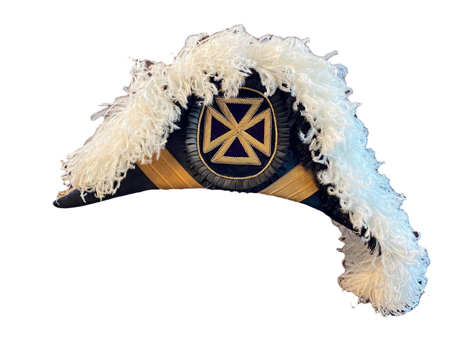 Vintage Knights Templar Chapeau Past Grand Commander Curved Freemason Ha G2U Vintage Knights Templar Chapeau Past Grand Commander Curved Freemason Ha G2U