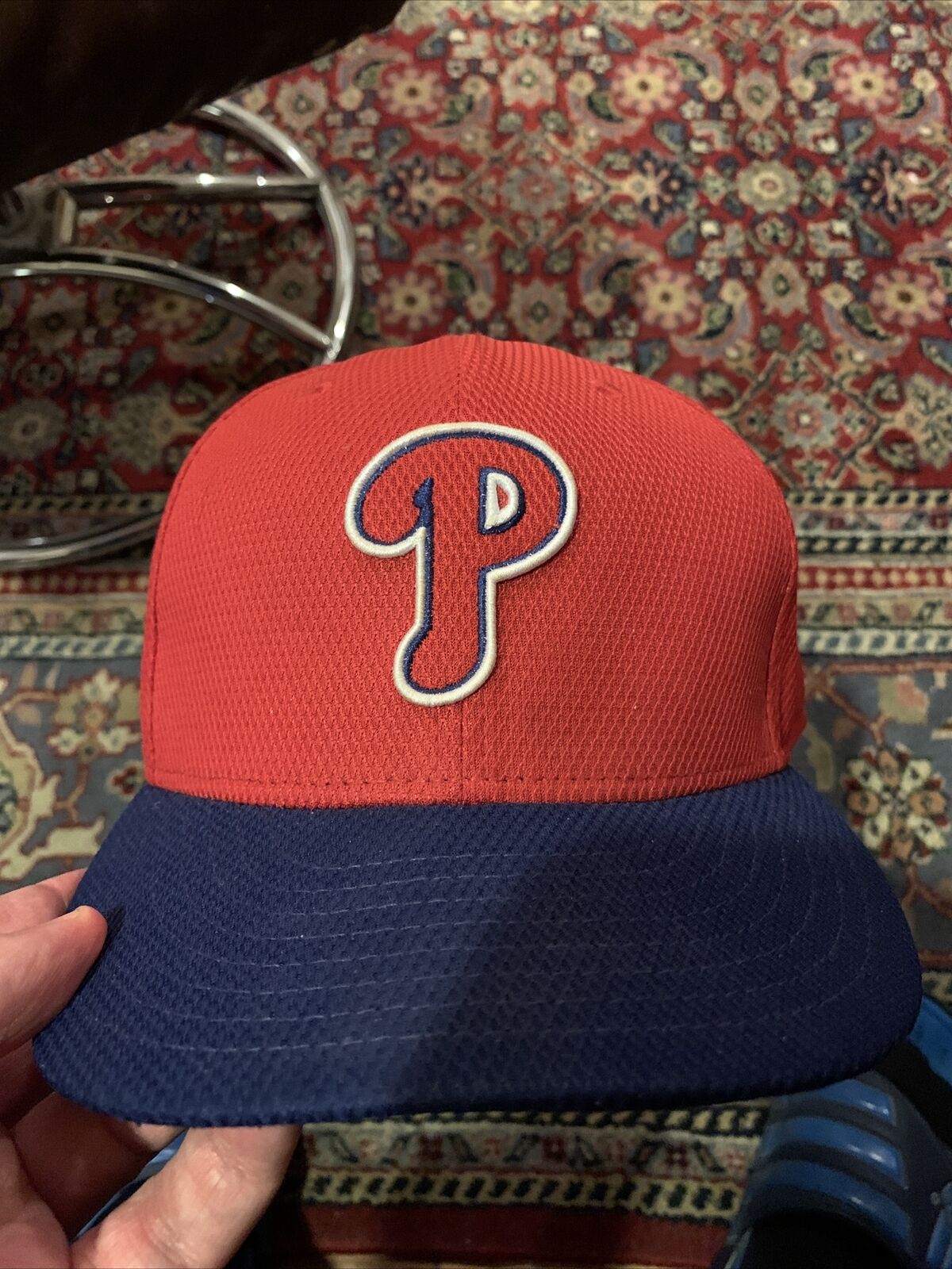 2016 Phillies Game Used Issued Hat Cap Mlb Authtenticated 7 1/8 Spring Training