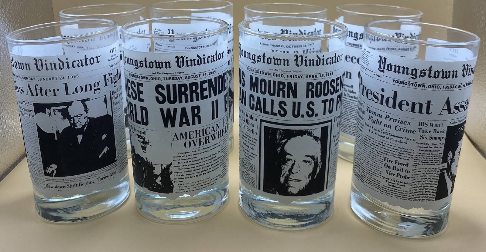 8 Cups Youngstown OH Collection Vindicator Vintage Era Historical Headlines 8 Cups Youngstown OH Collection Vindicator Vintage Era Historical Headlines