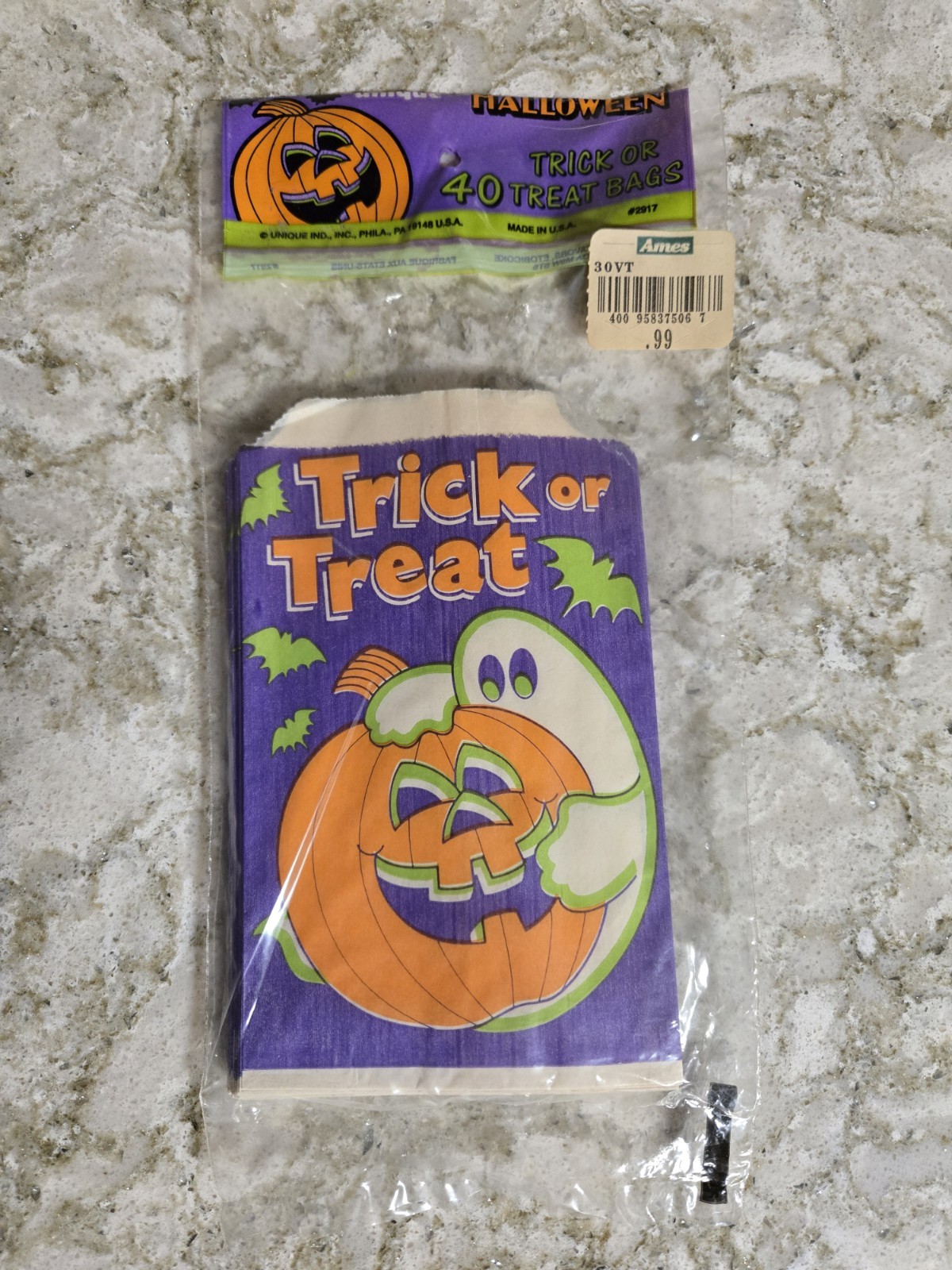 Vintage Halloween Trick or Treat Bags - Unique 40Ct Jack-O-Lantern & Ghost Vintage Halloween Trick or Treat Bags - Unique 40Ct Jack-O-Lantern & Ghost