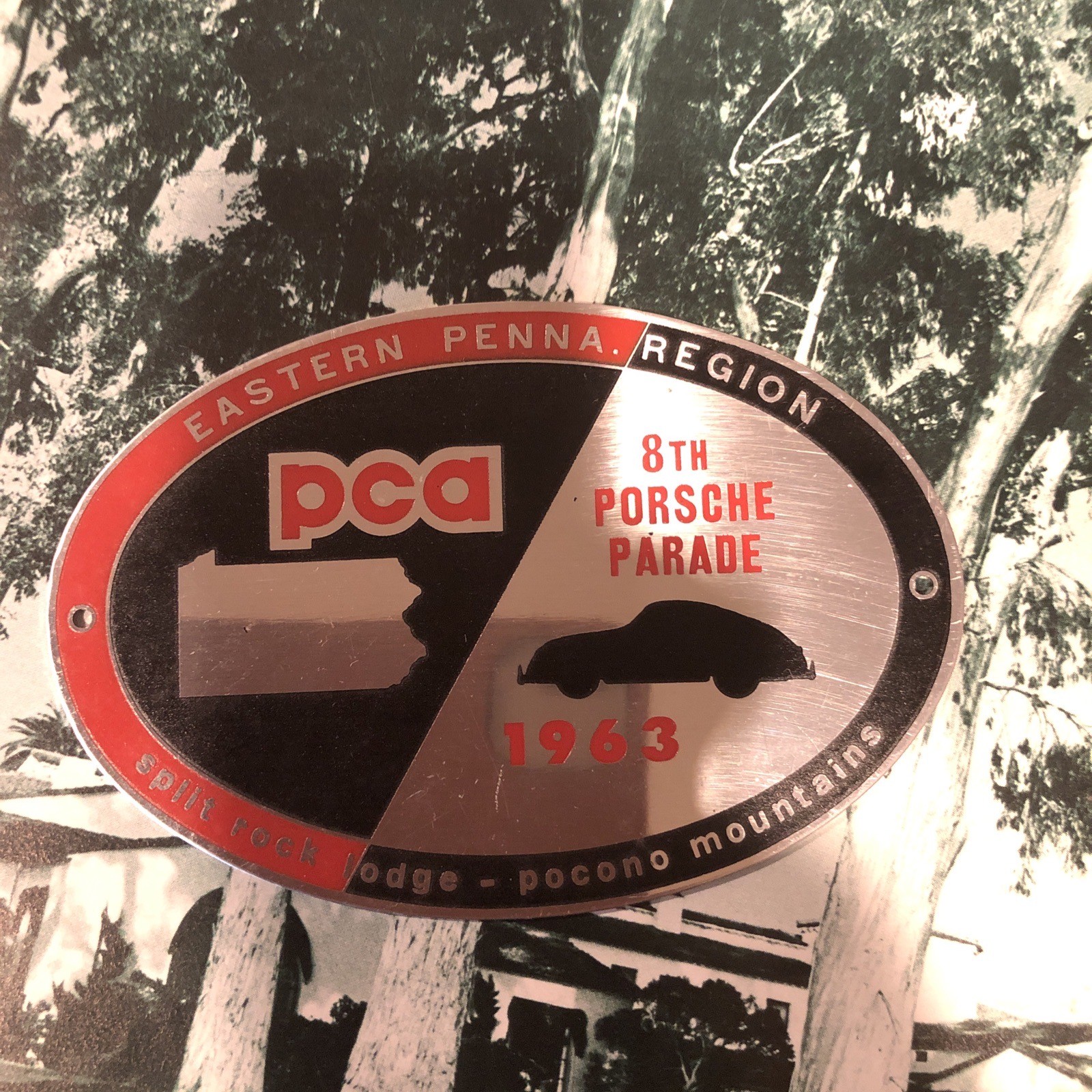 Vintage Original Porsche PCA Parade Grill Badge 1963 Vintage Original Porsche PCA Parade Grill Badge 1963