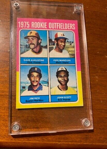 1975 Topps #616 Rookie Outfielders w/ Jim Rice RC HOF