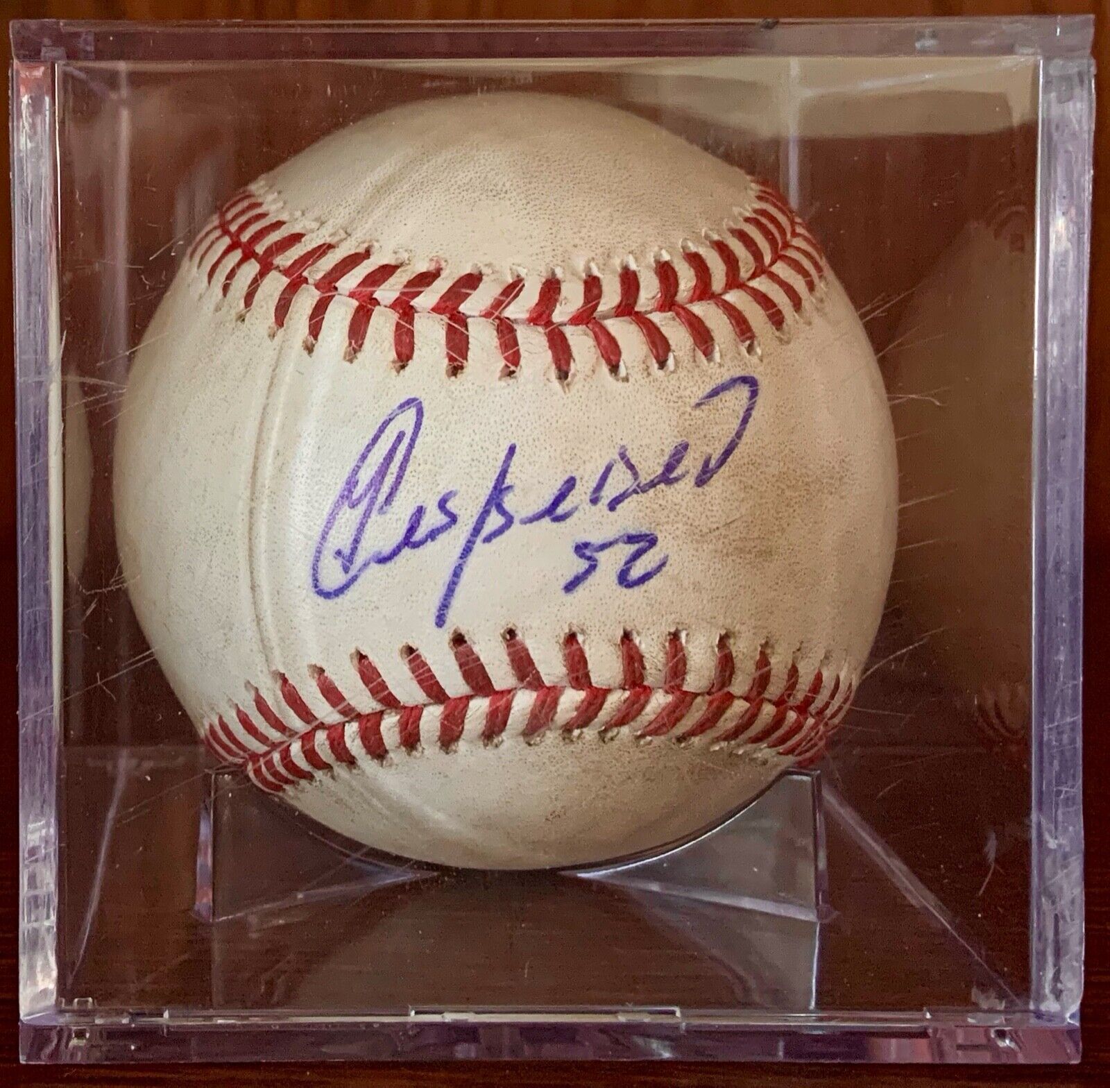 Oakland A\'s Yoenis Cespedes Game Used Hit Baseball Single MLB Holo Autographed