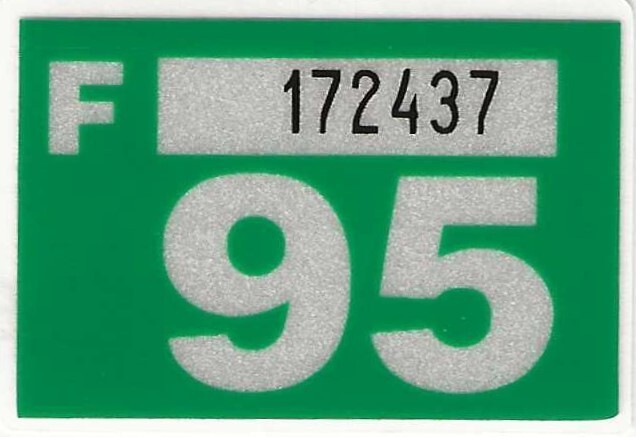 1995 WASHINGTON Vinyl Sticker Replica TAB for License Plate CAR-TRUCK-MOTORCYCLE 1995 WASHINGTON Vinyl Sticker Replica TAB for License Plate CAR-TRUCK-MOTORCYCLE
