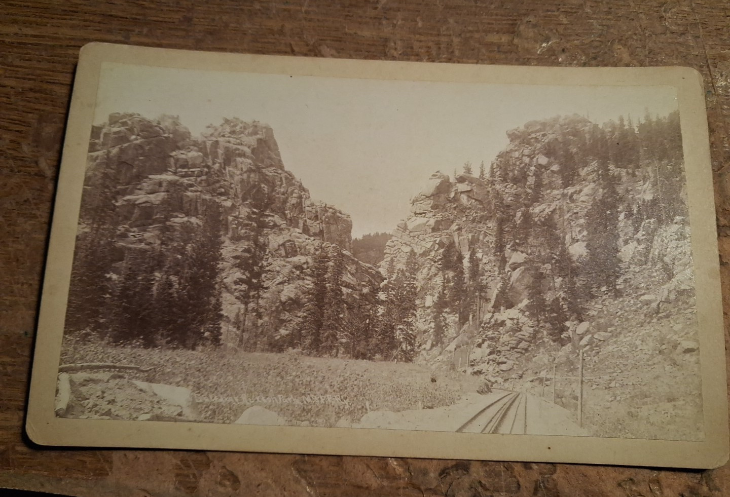 Rare C1891 James L.Clinton Colorado Midland Railway Photograph Ruxton Park track Rare C1891 James L.Clinton Colorado Midland Railway Photograph Ruxton Park track