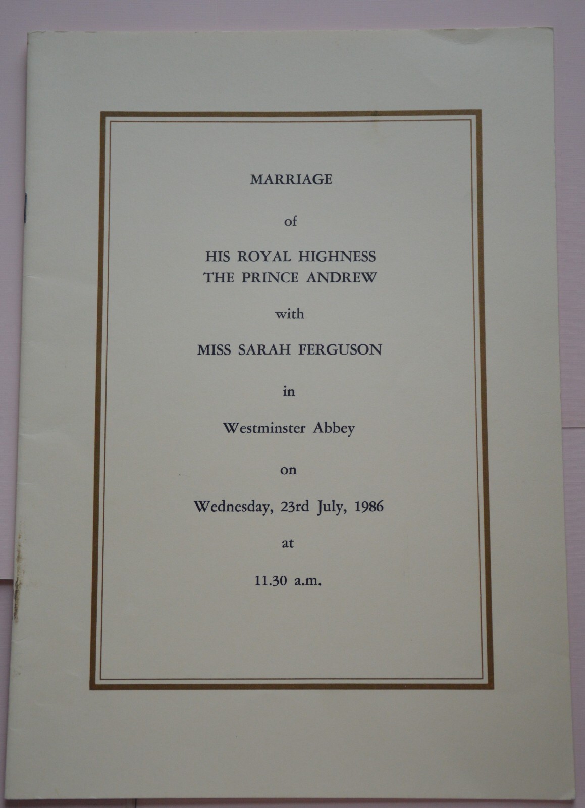 Sarah Ferguson Duke Duchess of York Wedding Set 1986 4 PC Complete Invite Set Sarah Ferguson Duke Duchess of York Wedding Set 1986 4 PC Complete Invite Set