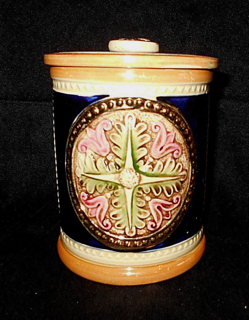 ANT/VTG GERMAN?? PORCELAIN CIGAR LOOSE TOBACCO HUMIDOR 6 ANT/VTG GERMAN?? PORCELAIN CIGAR LOOSE TOBACCO HUMIDOR 6