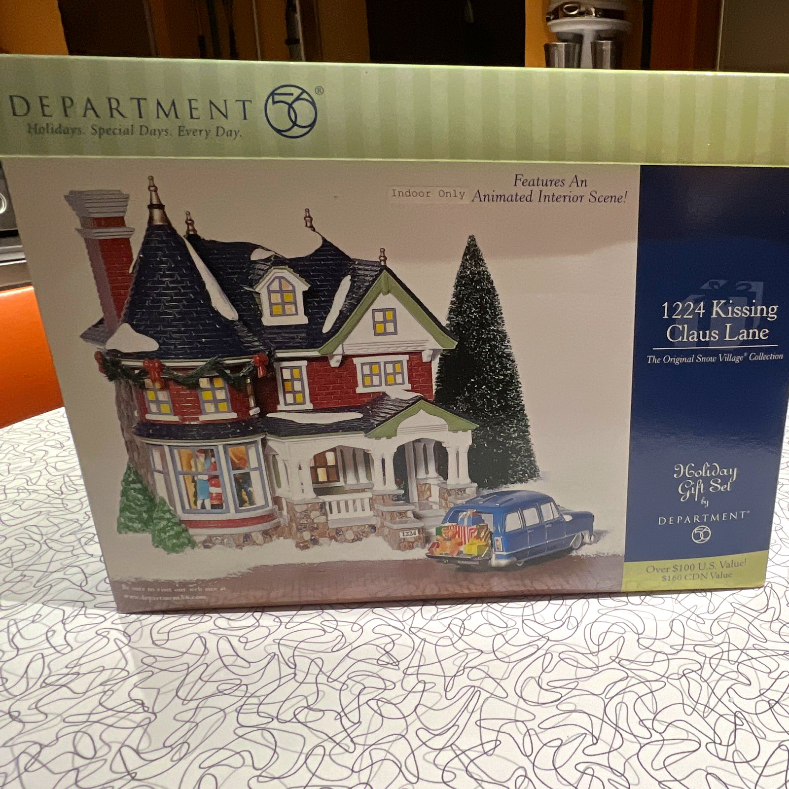 Department 56 Snow Village 1224 Kissing Claus Lane House, Boxed Department 56 Snow Village 1224 Kissing Claus Lane House, Boxed