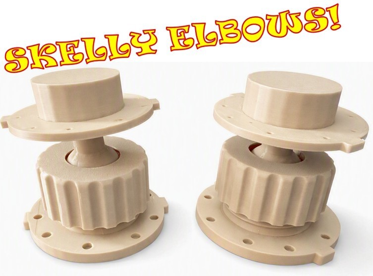 Set of 2 Posable Articulating Elbow Joints For 12 foot Skeleton Skelly Halloween Set of 2 Posable Articulating Elbow Joints For 12 foot Skeleton Skelly Halloween