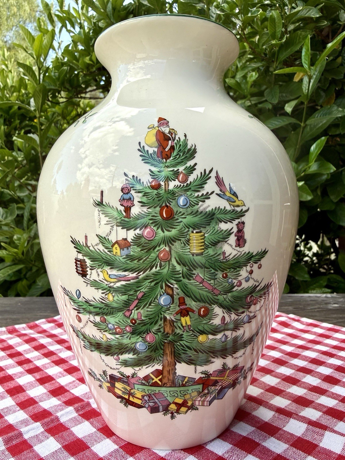 Large Spode Christmas Tree Vase