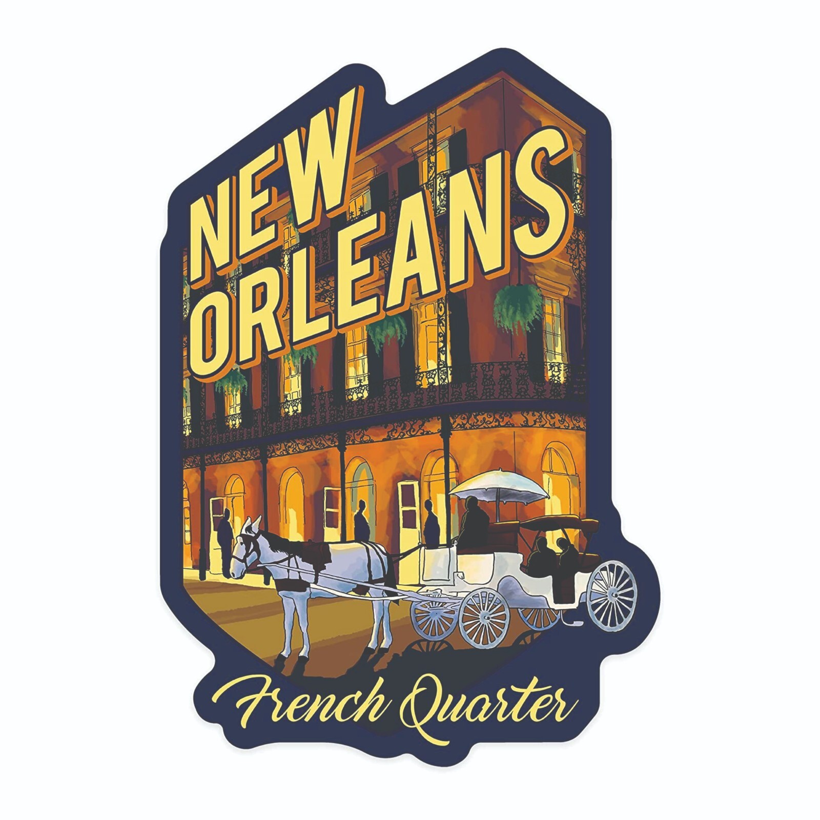 French Quarter New Orleans Louisiana Sticker Decal Bumper Sticker French Quarter New Orleans Louisiana Sticker Decal Bumper Sticker