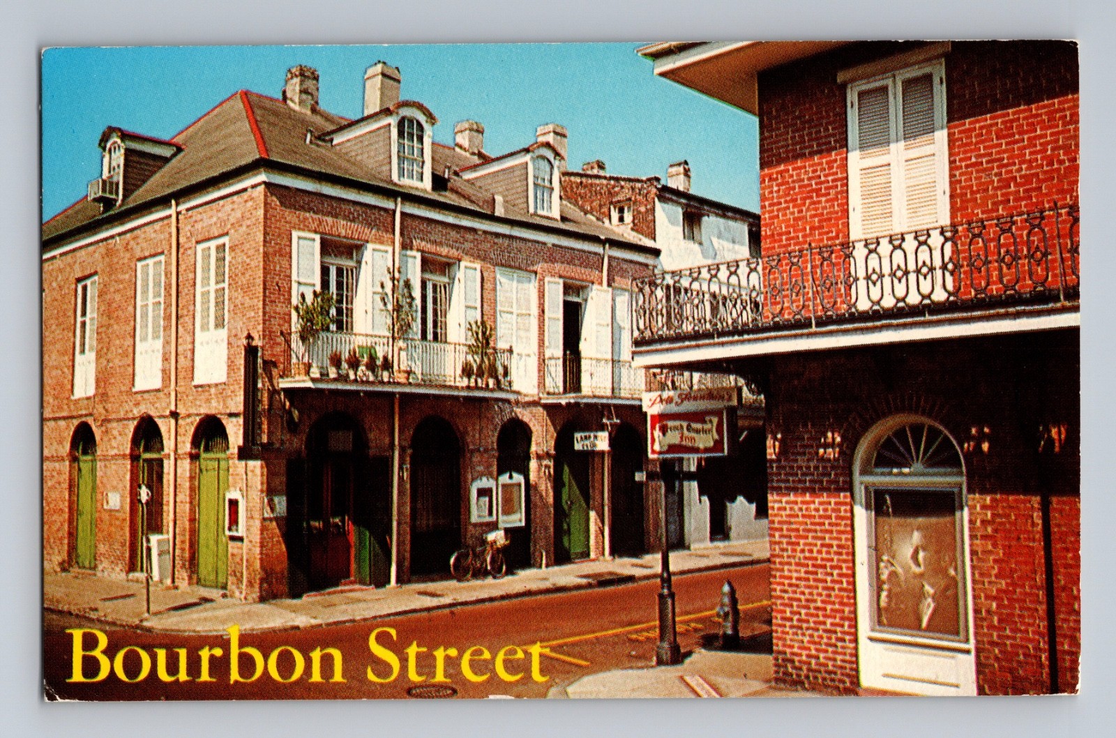 Typical Vieux Carre Scene Bourbon & St Ann Streets New Orleans LA Postcard Crock Typical Vieux Carre Scene Bourbon & St Ann Streets New Orleans LA Postcard Crock