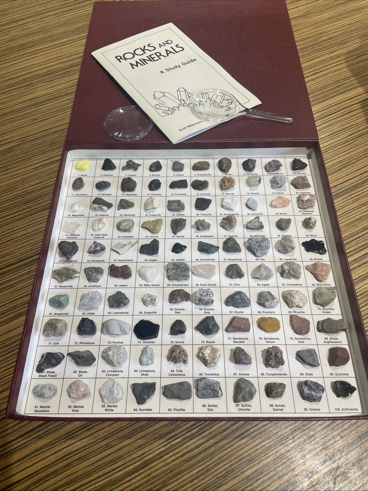 Vintage Minerals & Rocks United States 100 Specimen Box Display Collection GREAT