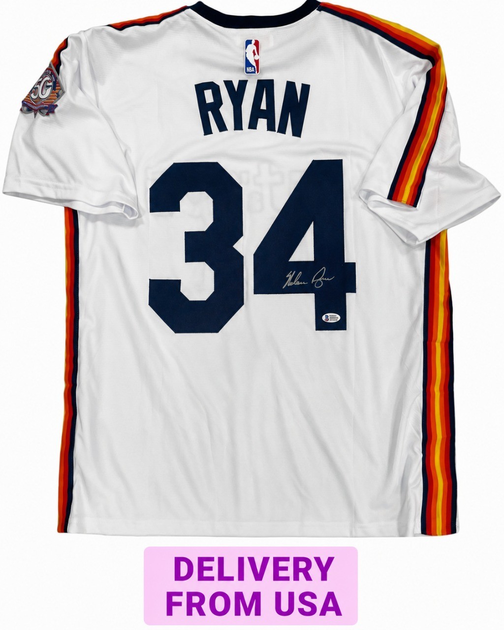 Nolan Ryan Signed Texas Rangers 34 Baseball Jersey Beckett Authenticated Nolan Ryan Signed Texas Rangers 34 Baseball Jersey Beckett Authenticated