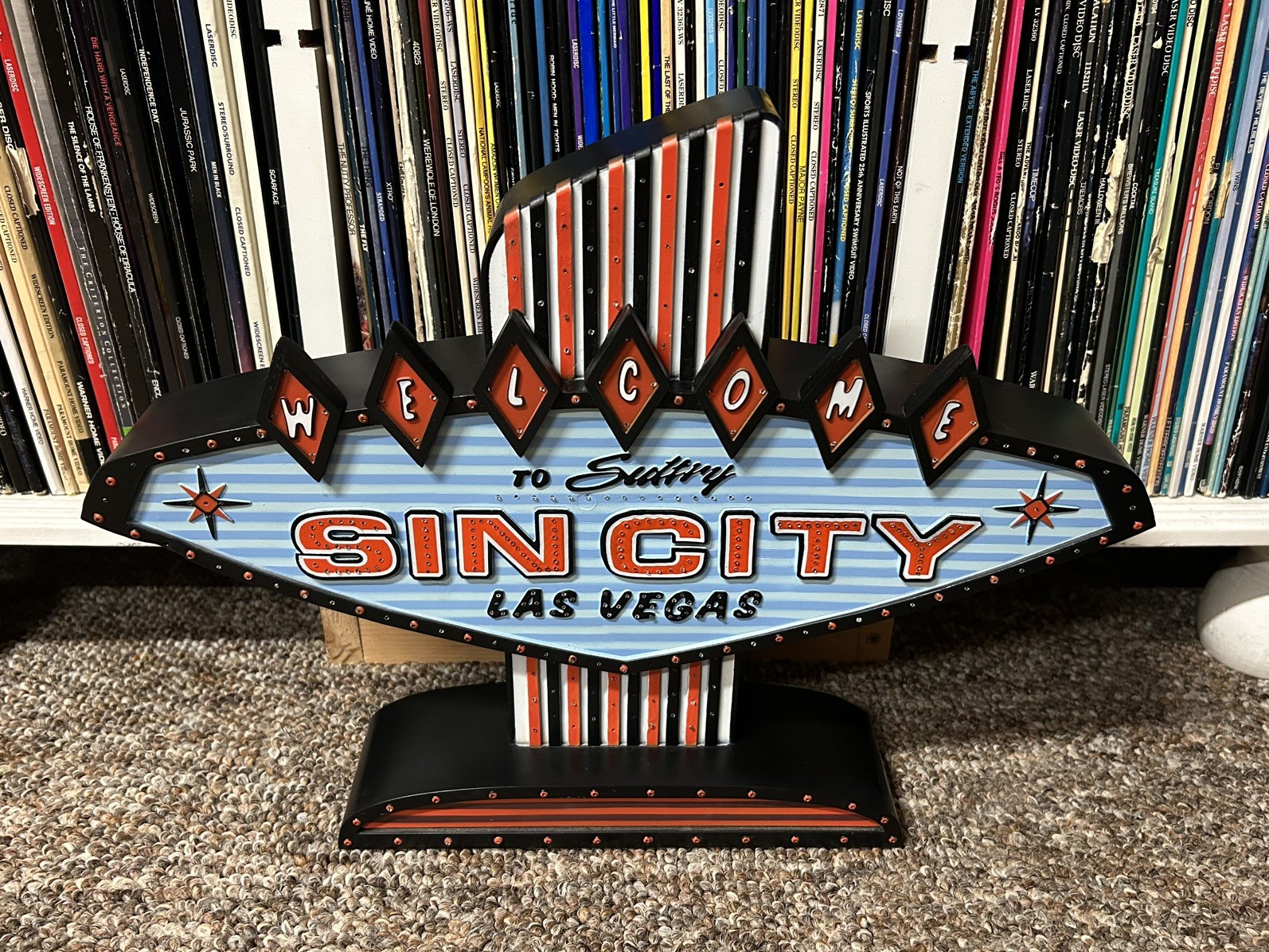 Vintage LAS VEGAS Casino Welcome to Sultry Sin City Las Vegas Sign Retro Decor Vintage LAS VEGAS Casino Welcome to Sultry Sin City Las Vegas Sign Retro Decor