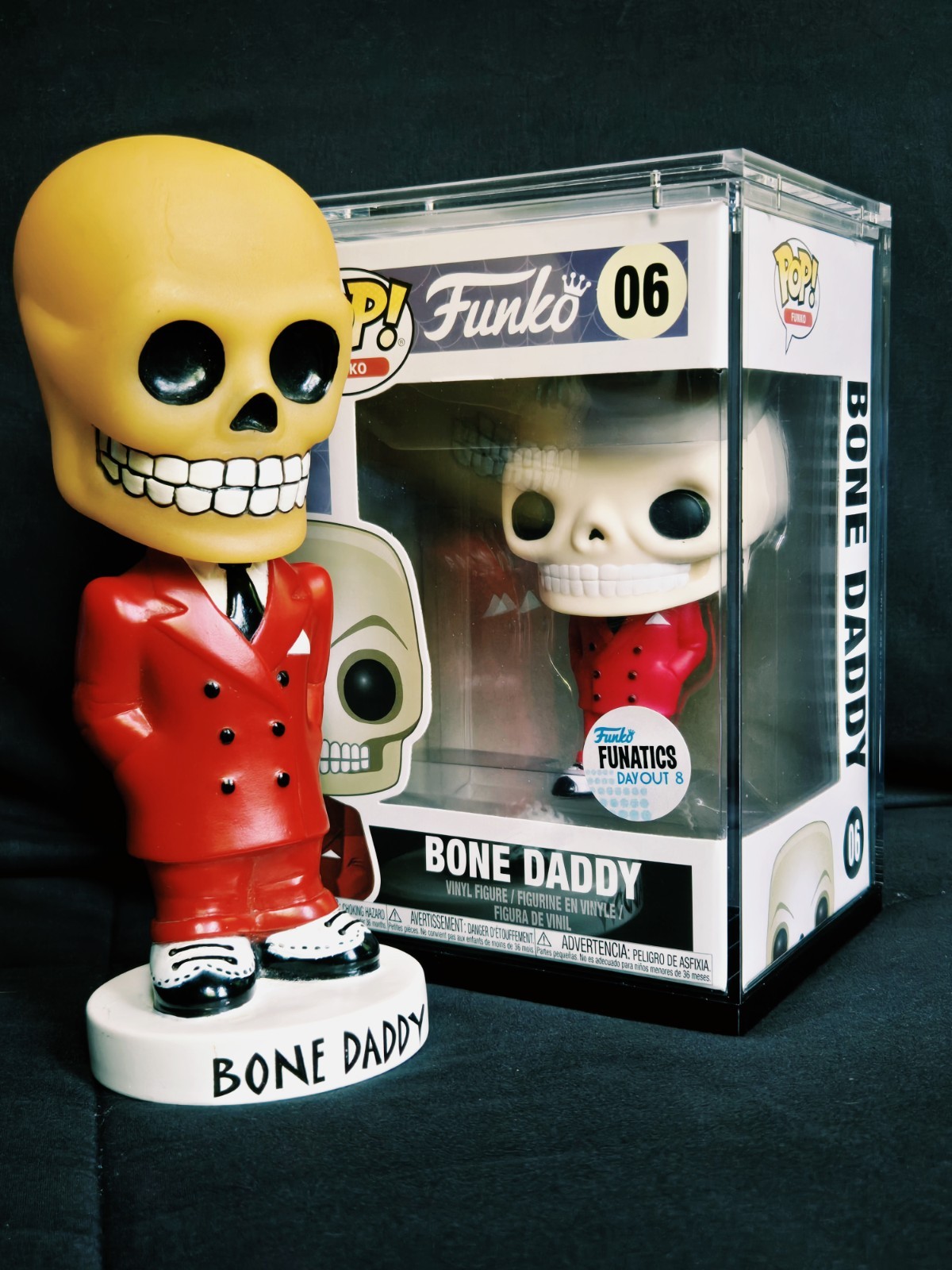 BONE DADDY (Funatics Day Out 8) FUNKO POP with Premium Protector & OG BOBBLEHEAD BONE DADDY (Funatics Day Out 8) FUNKO POP with Premium Protector & OG BOBBLEHEAD