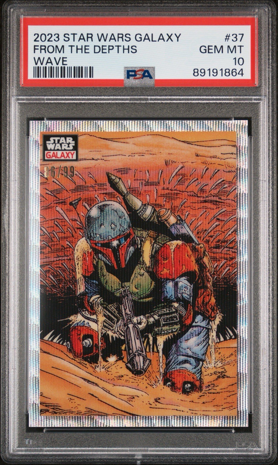 2023 Topps Chrome Star Wars Galaxy From The Depths Wave Refractor /99 PSA 10 2023 Topps Chrome Star Wars Galaxy From The Depths Wave Refractor /99 PSA 10