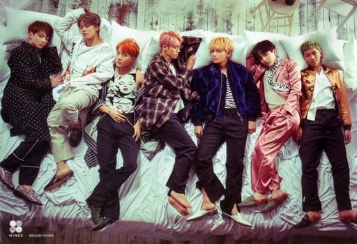 BTS A2 Poster 'CD WINGS' First Edition Japan Used Japan