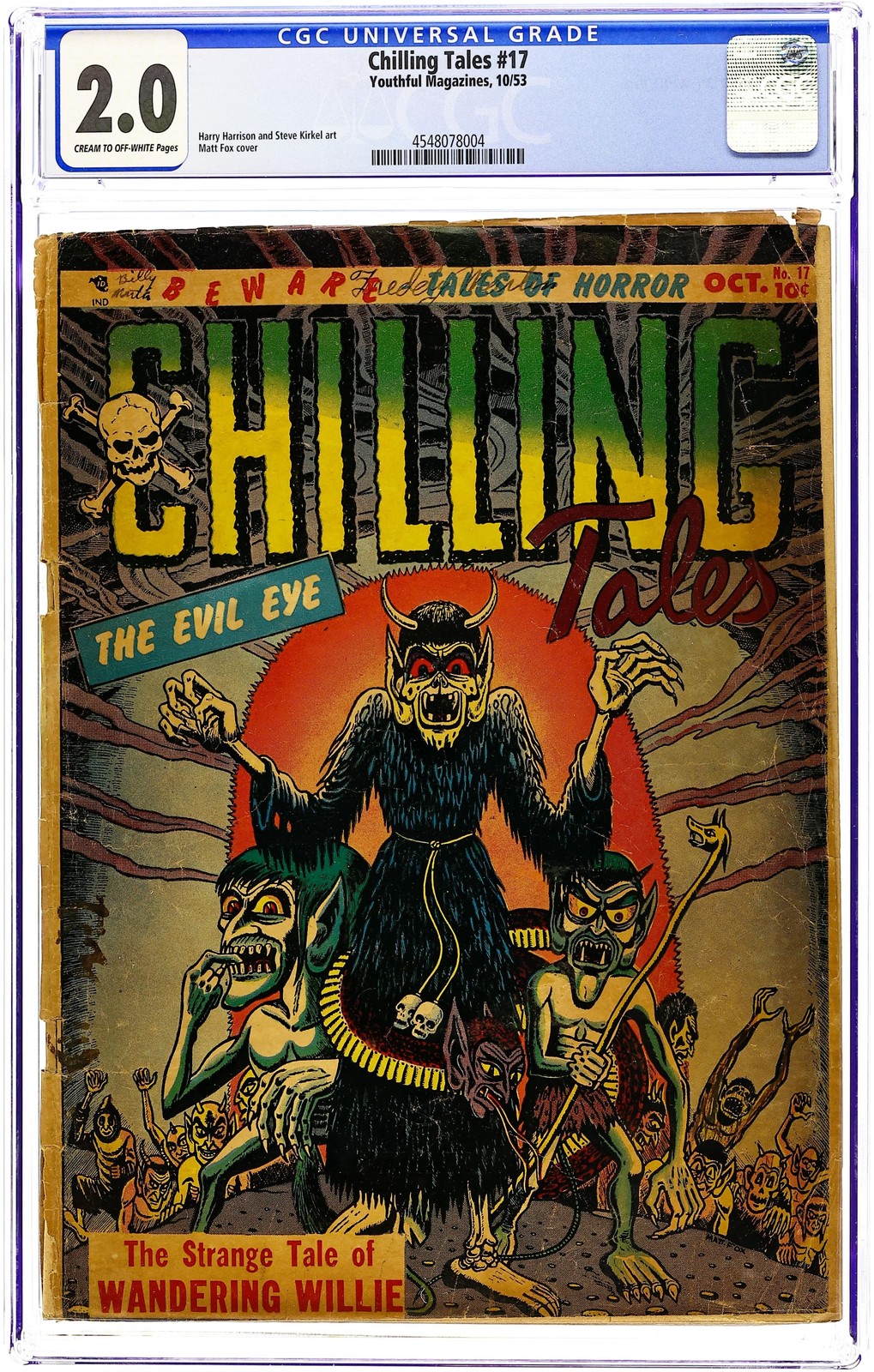 Chilling Tales #17 CGC 2.0 1953 4548078004