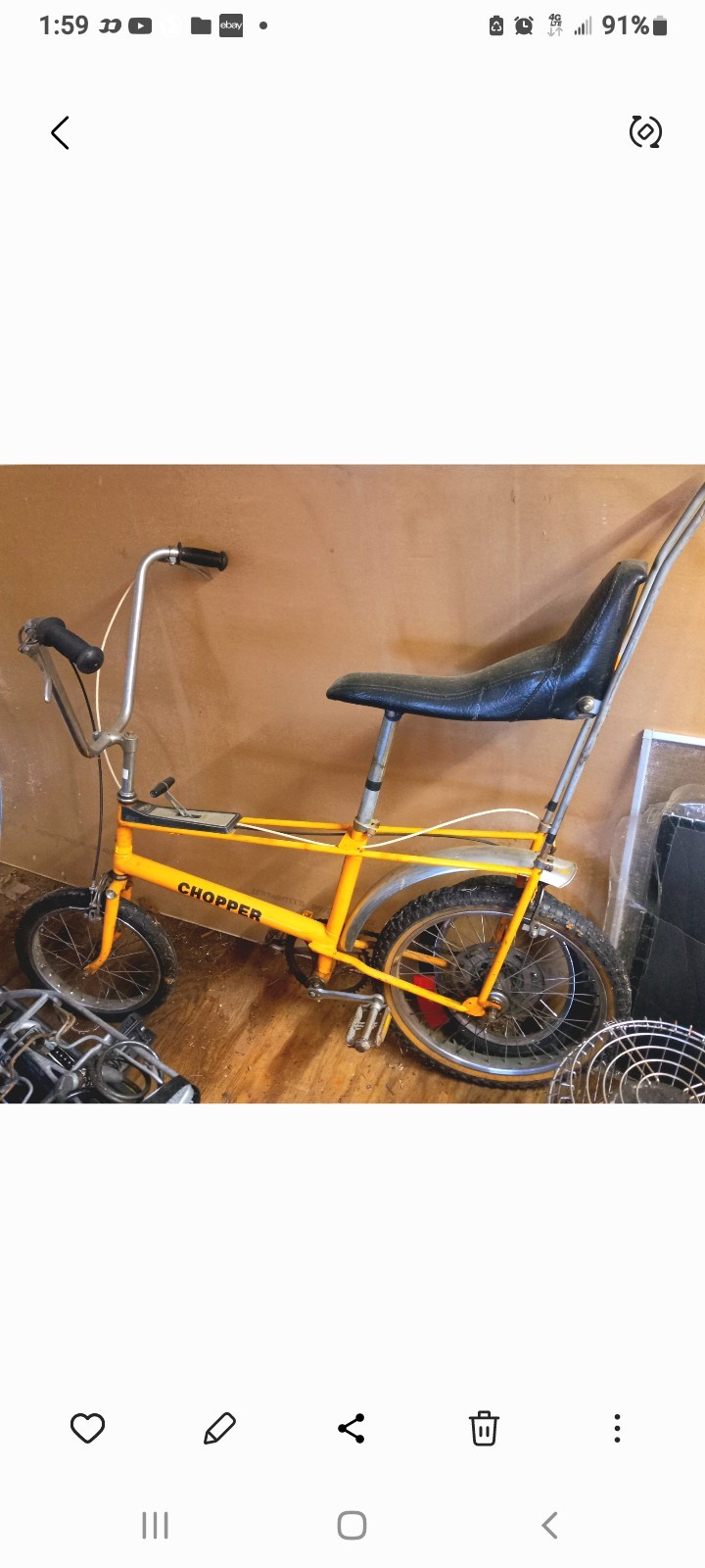 Raleigh Chopper Mk1 Vintage Bicycle 3spd