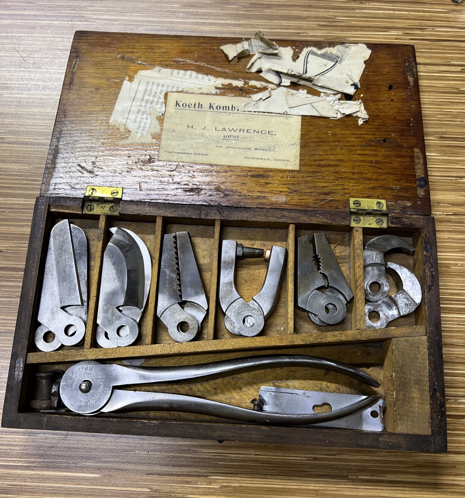 Antique Currier-Koeth's Kombination Tool Kit Antique Currier-Koeth's Kombination Tool Kit
