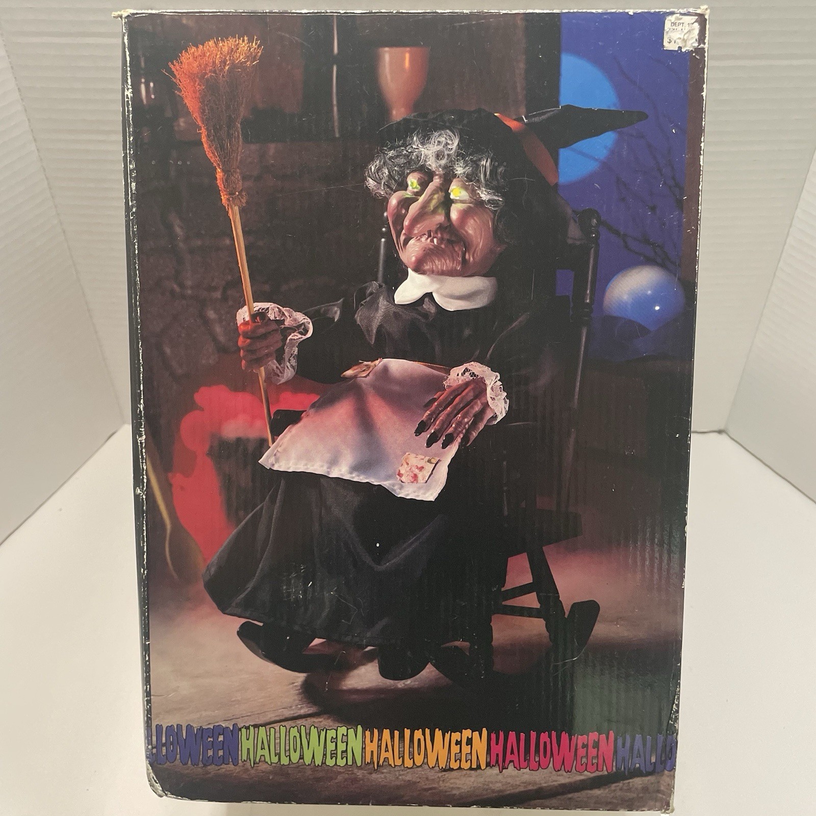 Halloween Vintage Gemmy 16” Animated Rocking Witch 1991 Glowing Eyes&Sound WORKS Halloween Vintage Gemmy 16” Animated Rocking Witch 1991 Glowing Eyes&Sound WORKS