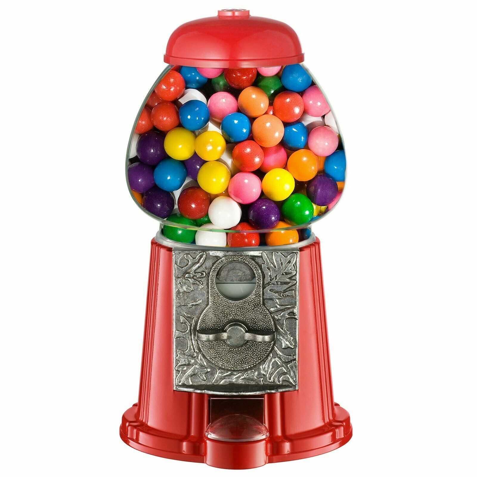11 Inch Vintage Gumball Machine Bank Metal Base Glass Globe Toy Bank Table Top