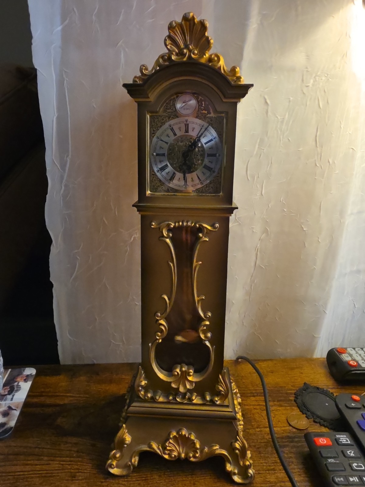 VTG Schmid 8-Day Miniature Grandfathers Clock with Pendulum 1960s RARE WORKS VTG Schmid 8-Day Miniature Grandfathers Clock with Pendulum 1960s RARE WORKS