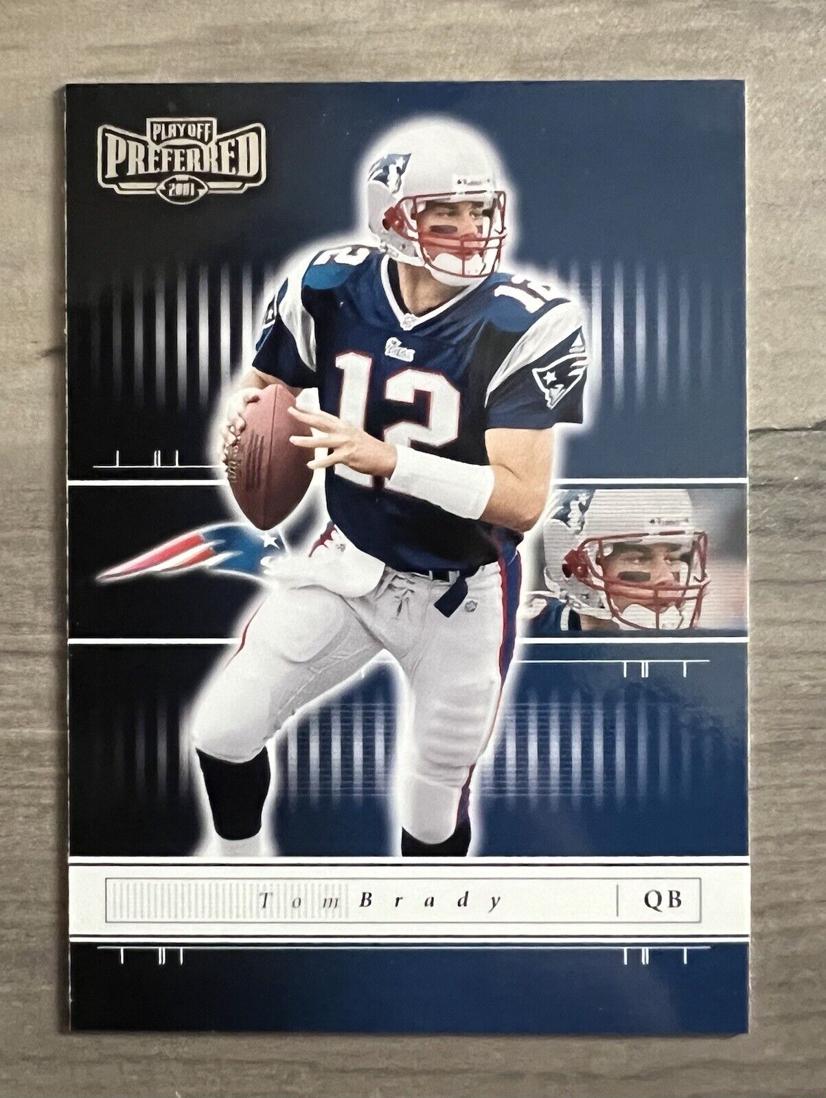 2001 Playoff Preferred #33 Tom Brady 2nd year card New England Patriots NFL