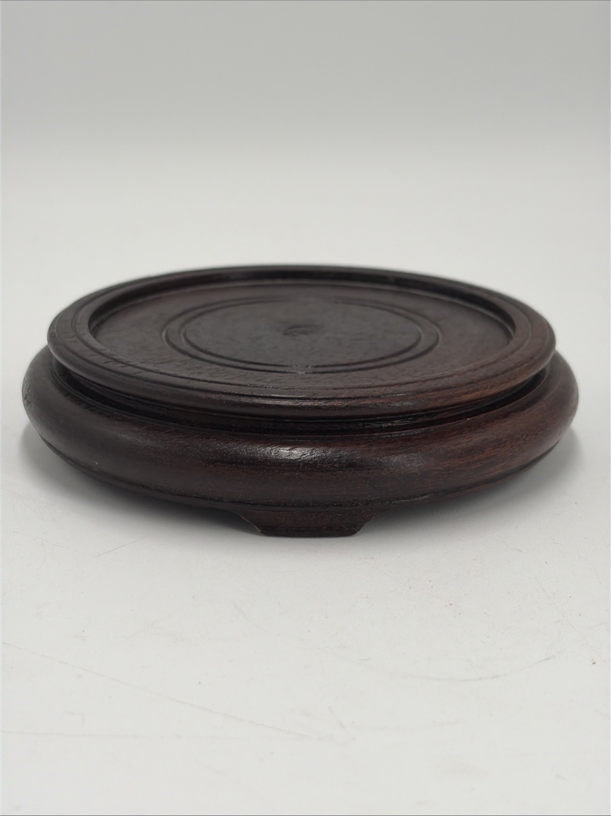 PV09514 Vintage Asian Wood Stand / Vase Jar Pedestal Riser 4.25\