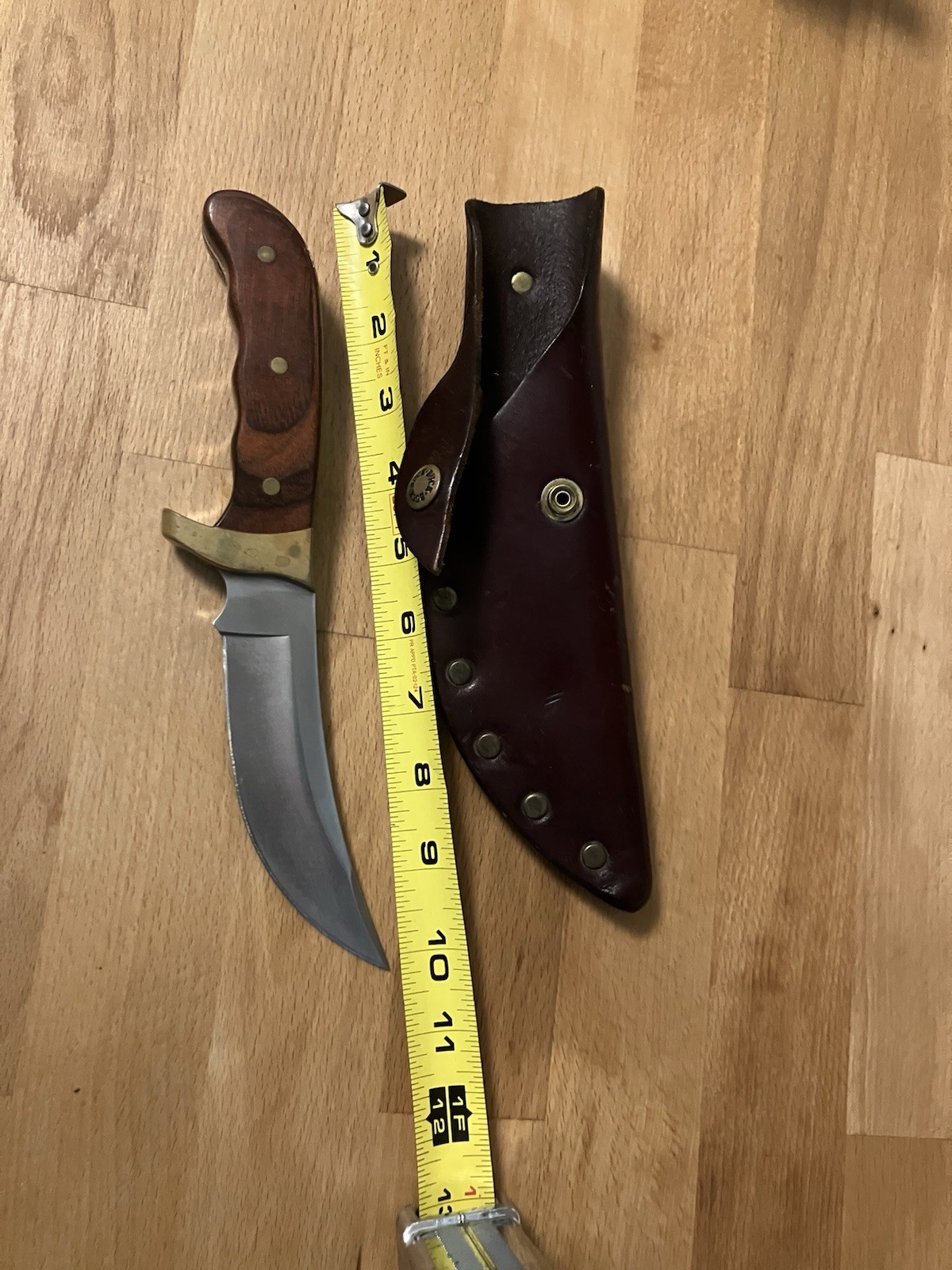 Vintage 1993 Buck Kalinga Fixed Blade Knife W/ Leather Holster 10” Total Length Vintage 1993 Buck Kalinga Fixed Blade Knife W/ Leather Holster 10” Total Length