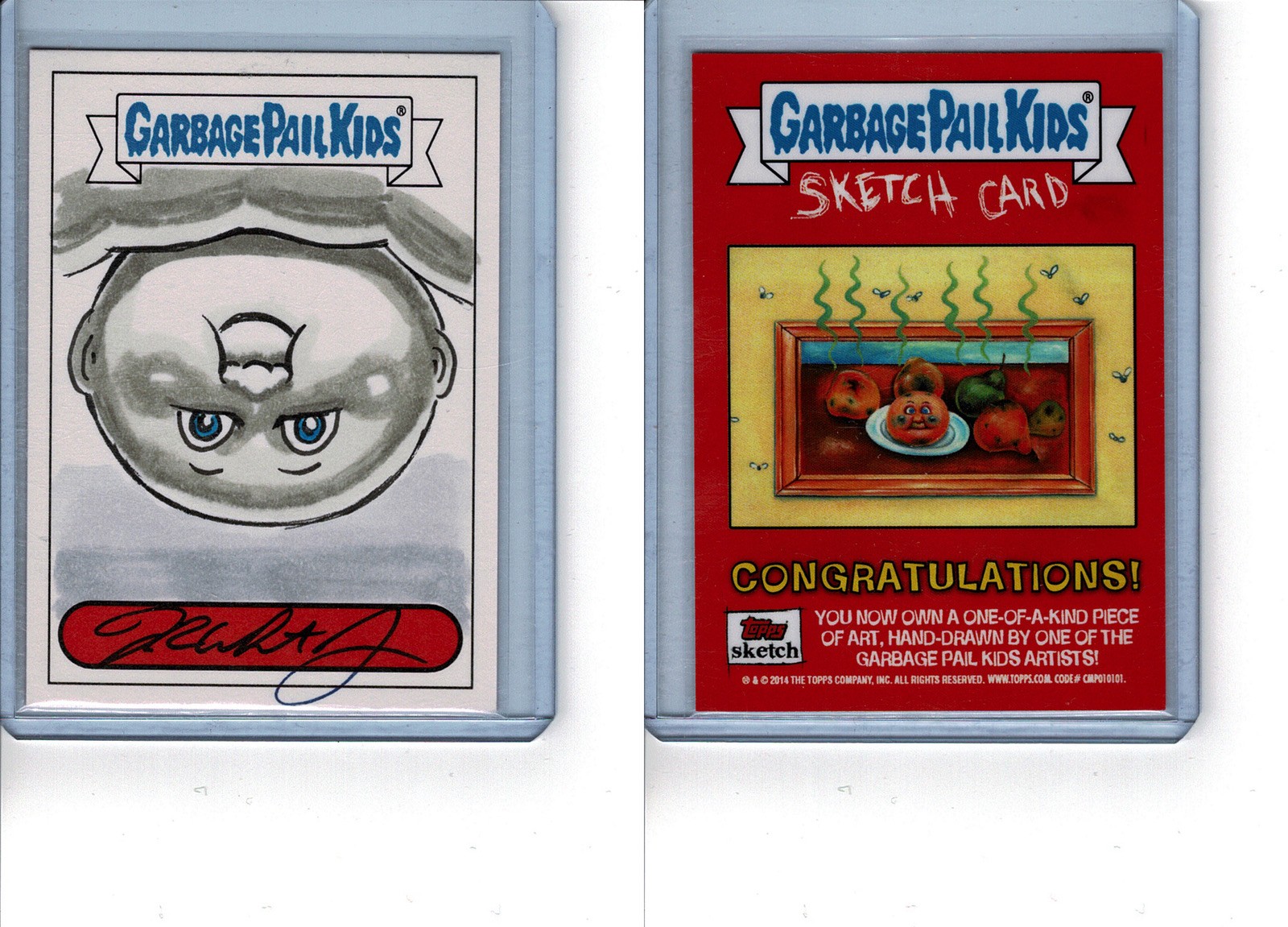 2014 Garbage Pail Kids S2 Fred Wheaton Delicate Tess Sketch Card Retail Artist 2014 Garbage Pail Kids S2 Fred Wheaton Delicate Tess Sketch Card Retail Artist