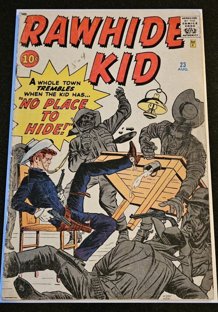 Rawhide Kid # 23 Atlas Western Comics 1961 Origin retold. Kirby Key See Pics Rawhide Kid # 23 Atlas Western Comics 1961 Origin retold. Kirby Key See Pics