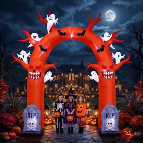 10FT Halloween Inflatable Archway Outdoor Decorations, Giant Blow Ups Arch