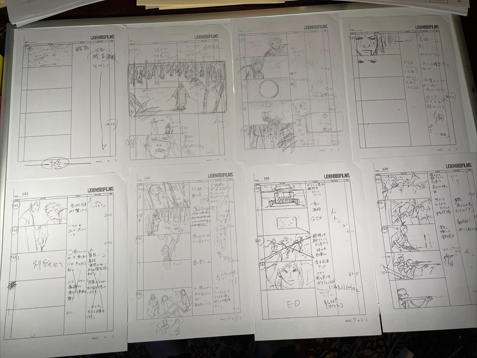 BLADE OF THE IMMORTAL storyboardsVintage Animation Production Art 1 I10 BLADE OF THE IMMORTAL storyboardsVintage Animation Production Art 1 I10