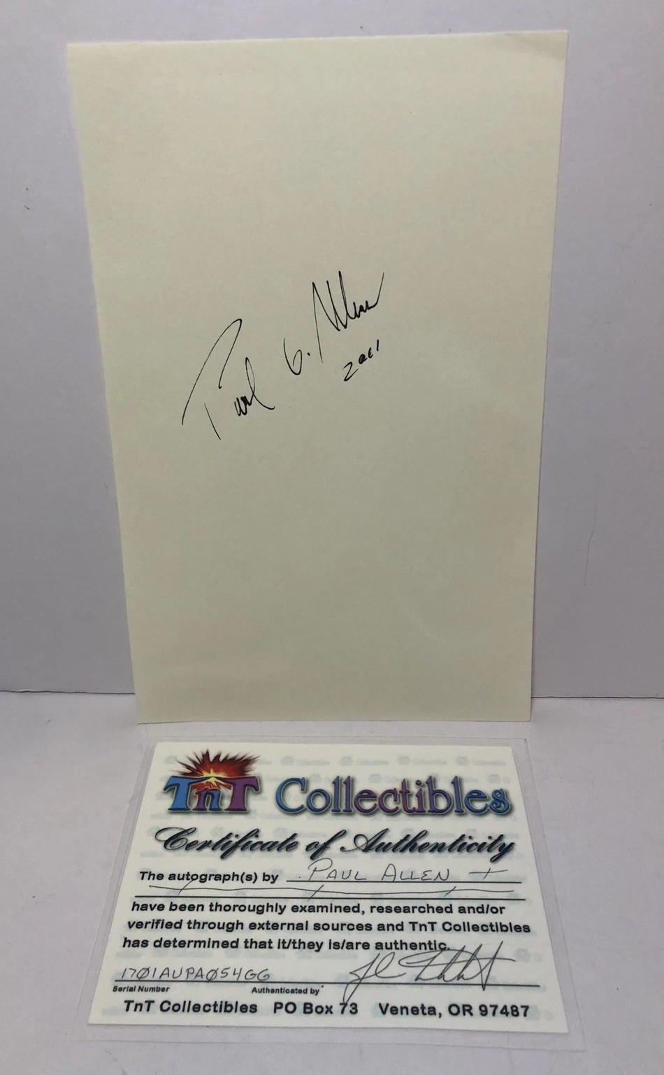 Paul G Allen Microsoft Founder Cut Autograph From Book Signed Tech w/ COA Gates Paul G Allen Microsoft Founder Cut Autograph From Book Signed Tech w/ COA Gates