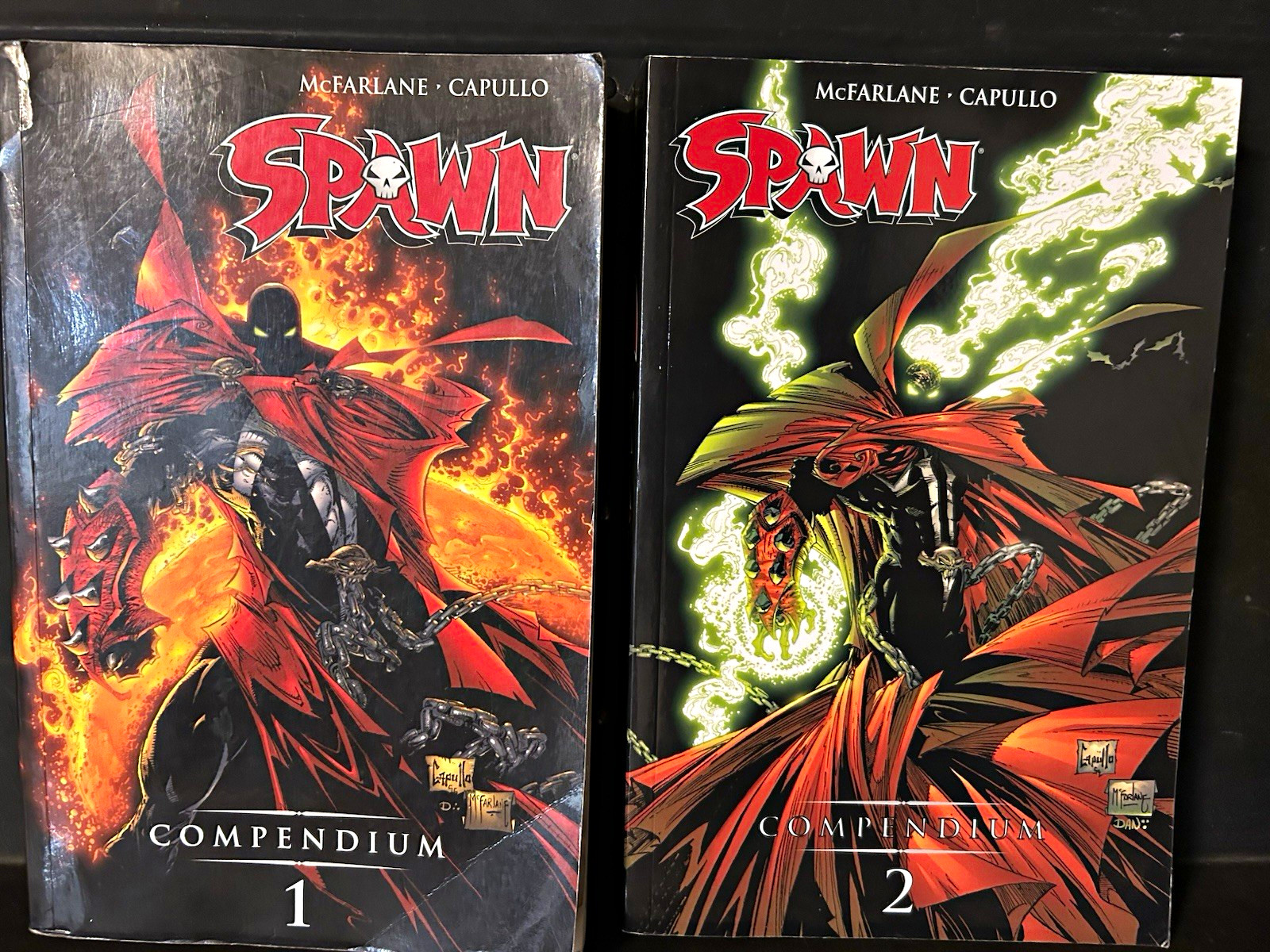 Spawn Compendium Vol 1 & 2 Lot Todd McFarlane Greg Capullo Image Comics Spawn Compendium Vol 1 & 2 Lot Todd McFarlane Greg Capullo Image Comics