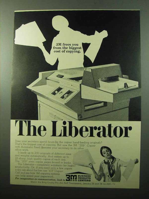 1969 3M 209 Copier Advertisement - The Liberator