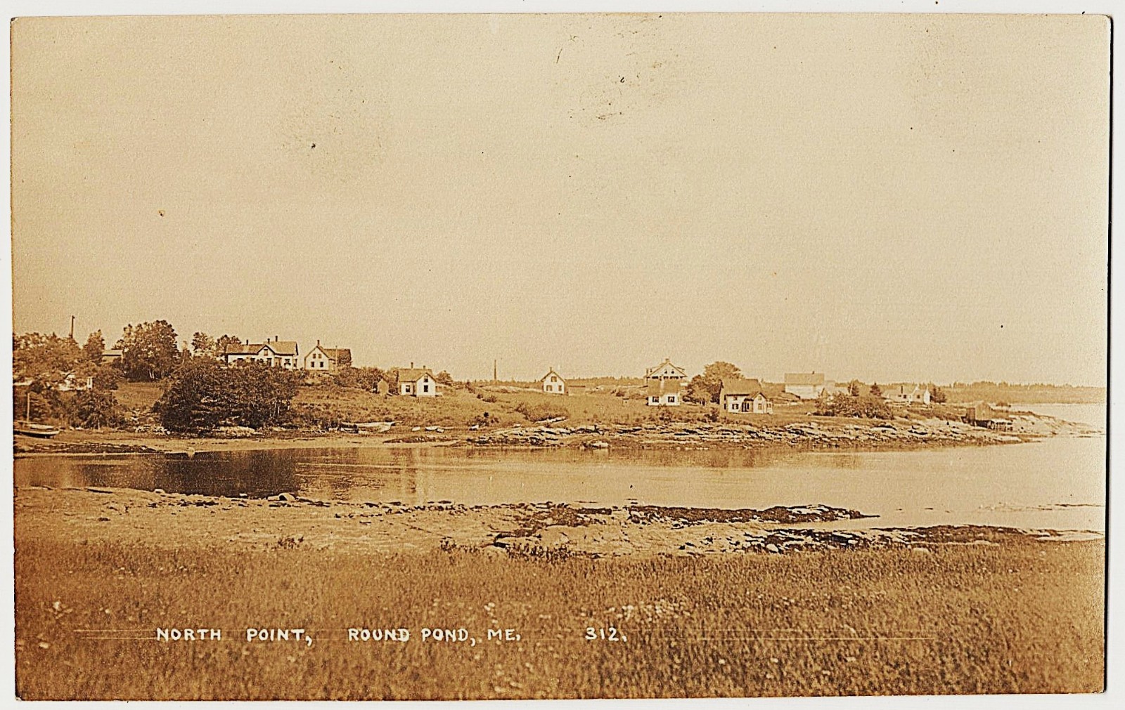 real photo Round Pond ME - North Point antique postcard RPPC real photo Round Pond ME - North Point antique postcard RPPC