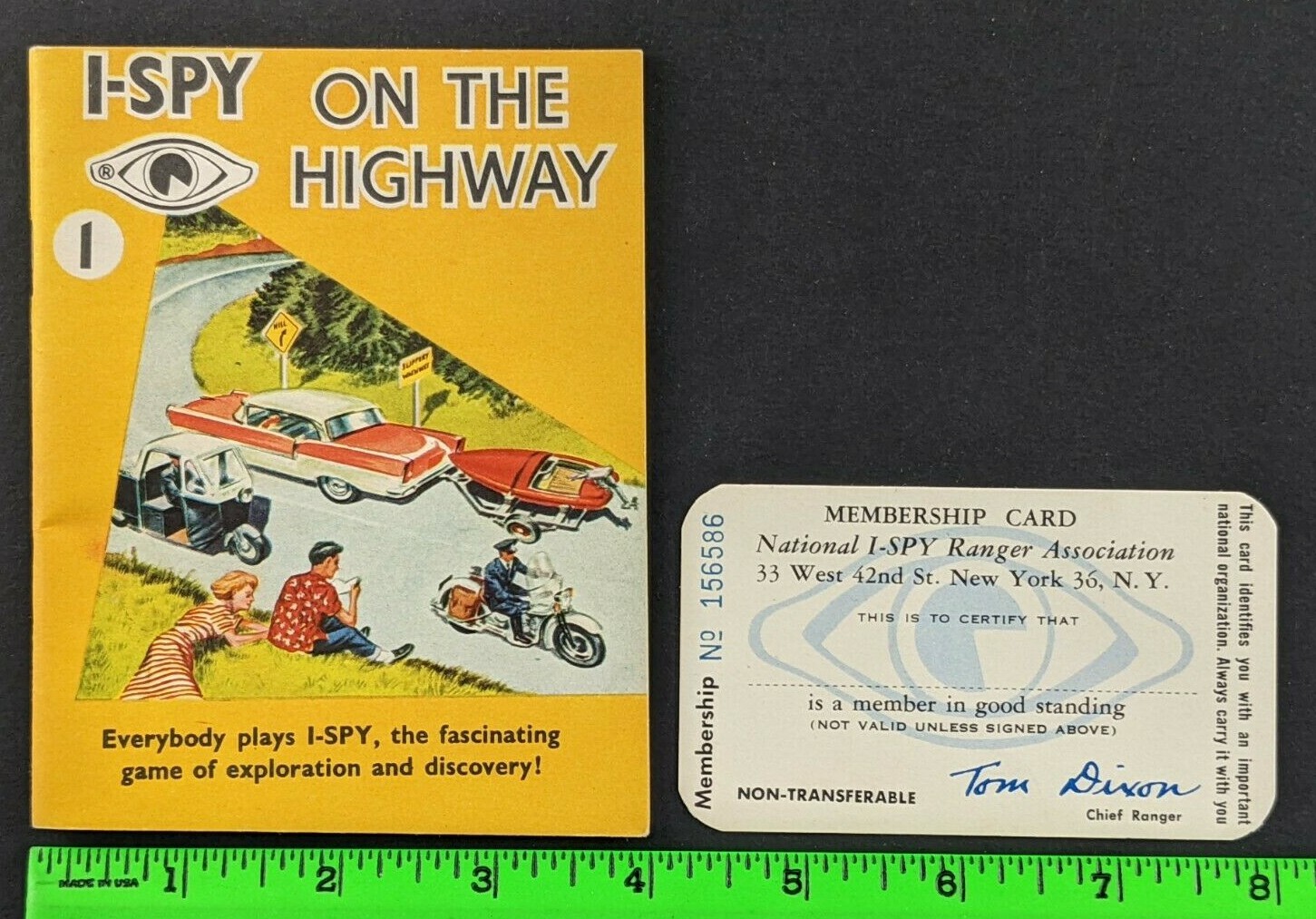 Vintage 1957 I-Spy on the Highway Game Point Booklet & Ranger Membership Card Vintage 1957 I-Spy on the Highway Game Point Booklet & Ranger Membership Card