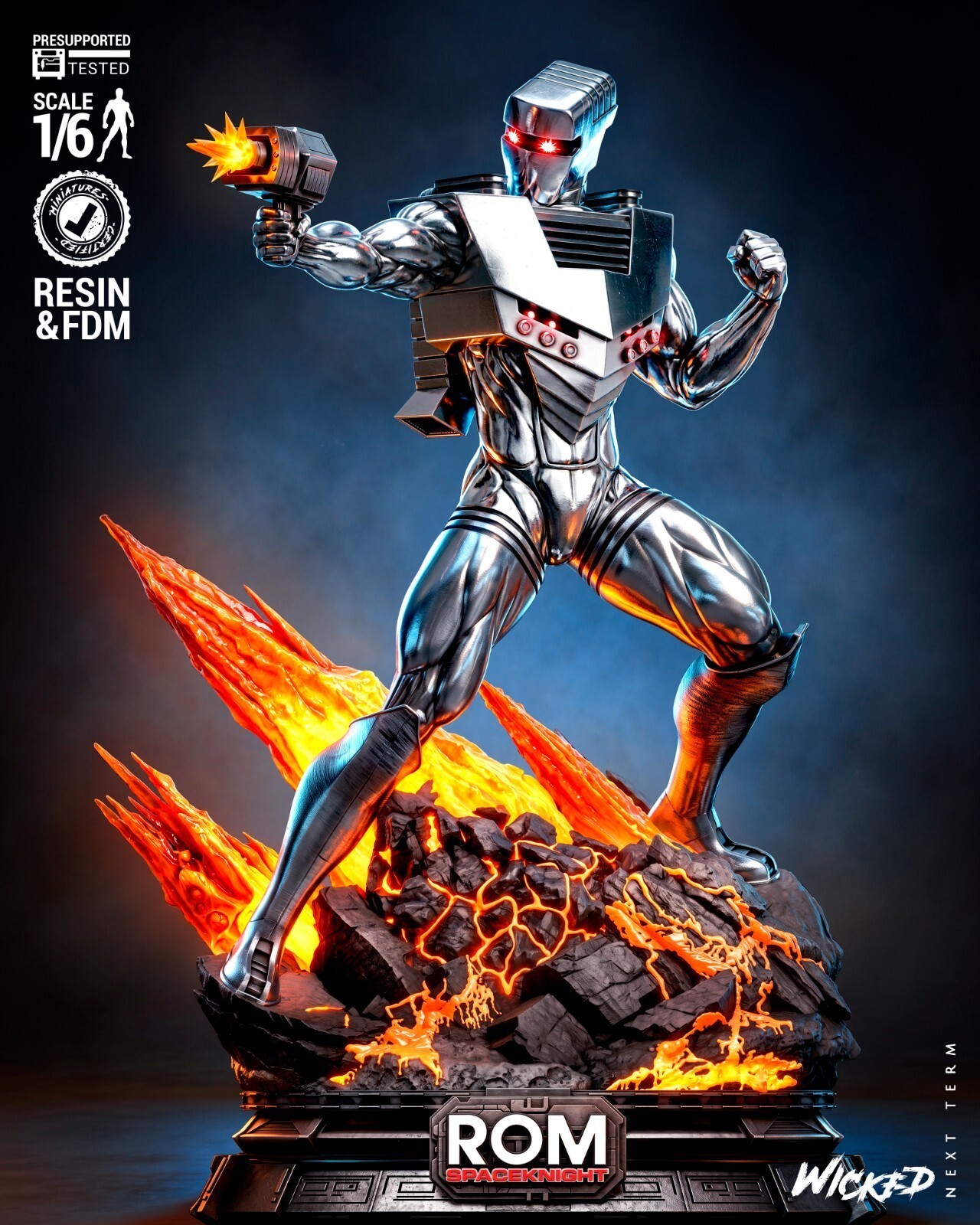 1:8 ROM Spaceknight Marvel Fan Art UNPAINTED High Quality Garage Kit