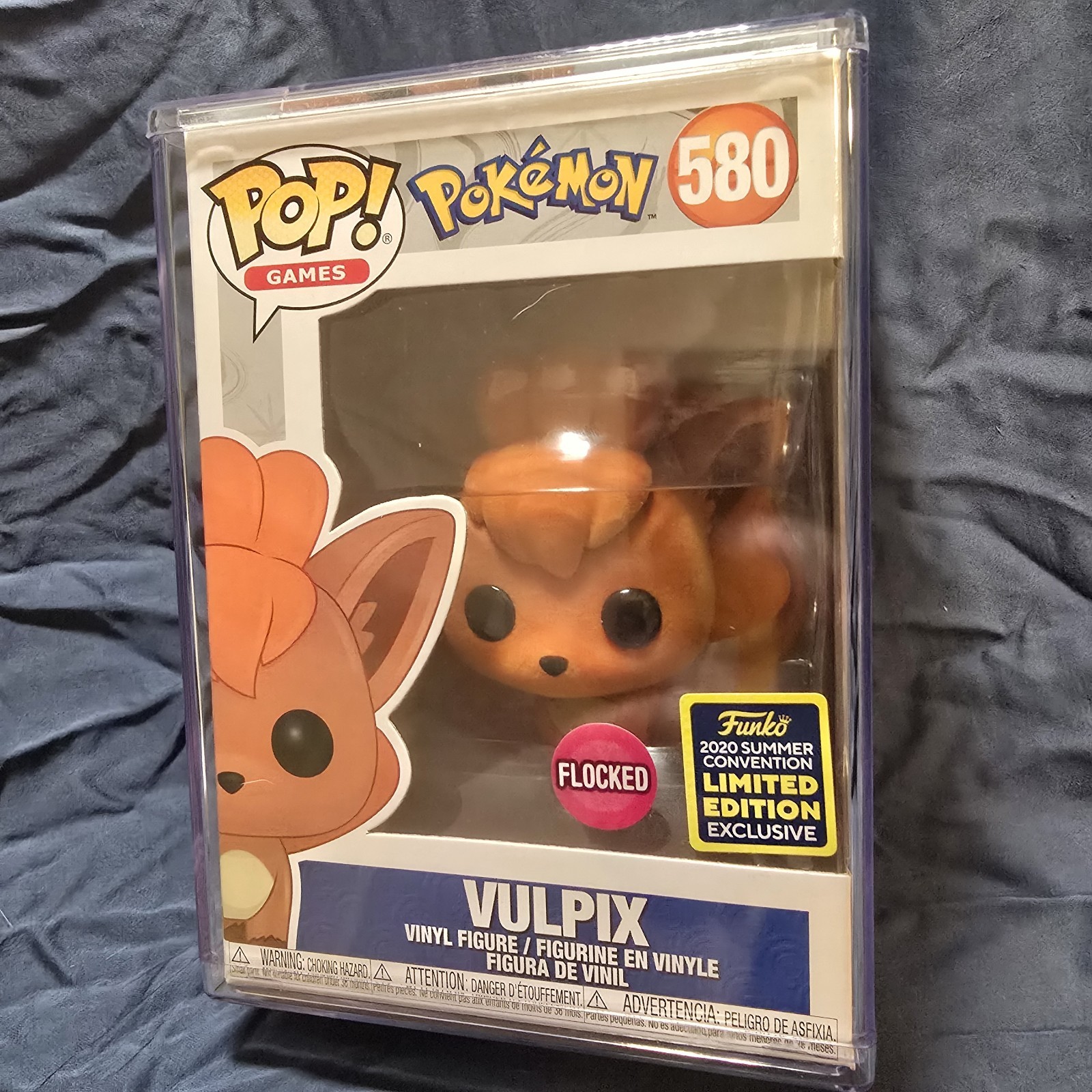 Funko Pop Games Pokémon Vulpix Flocked 2020 Summer Convention Excl #580 W/ Case Funko Pop Games Pokémon Vulpix Flocked 2020 Summer Convention Excl #580 W/ Case