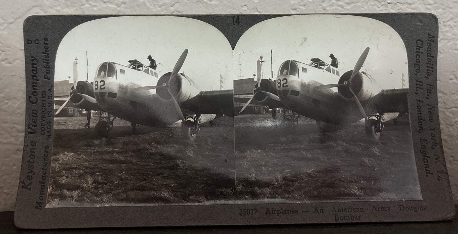 Keystone Stereoview 14 An American Army Douglas Bomber Aviation