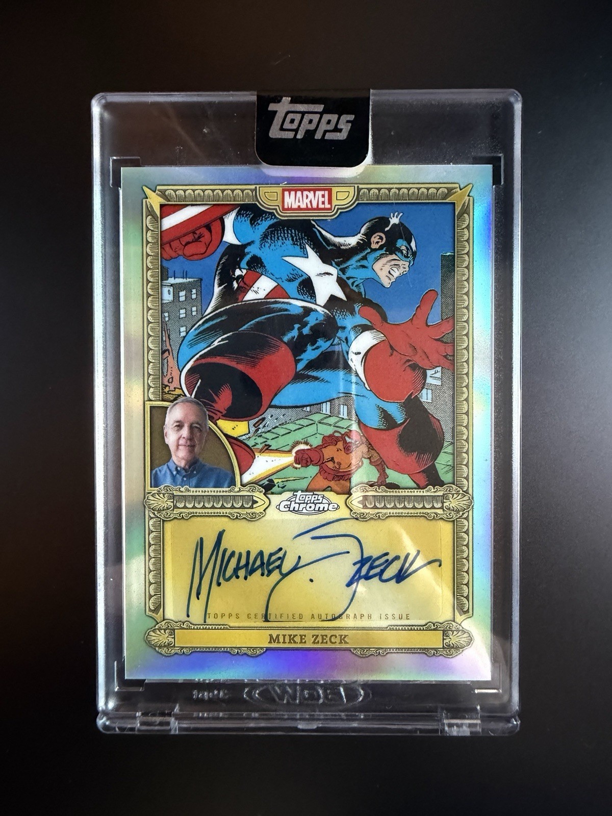 2026 Topps Marvel Mint Captain America Mike Zeck Chrome Autograph Encased 2026 Topps Marvel Mint Captain America Mike Zeck Chrome Autograph Encased