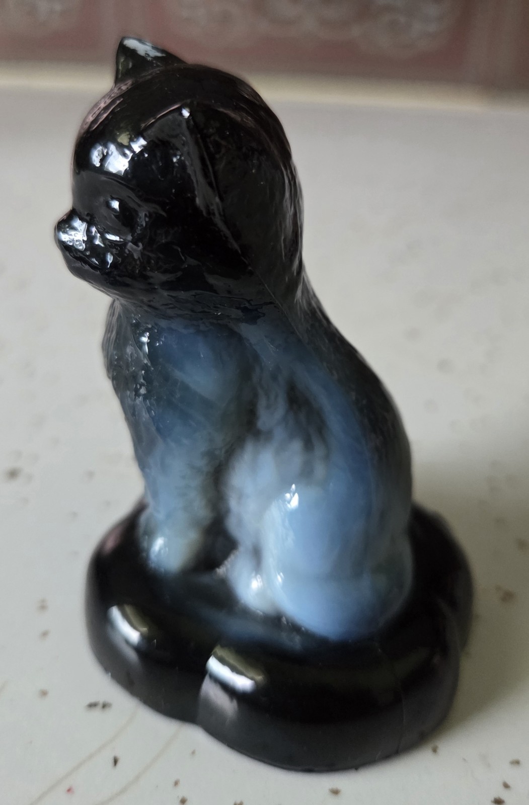 Vintage Boyd Glass Kitten On A Pillow Anniversary Slag Vintage Boyd Glass Kitten On A Pillow Anniversary Slag
