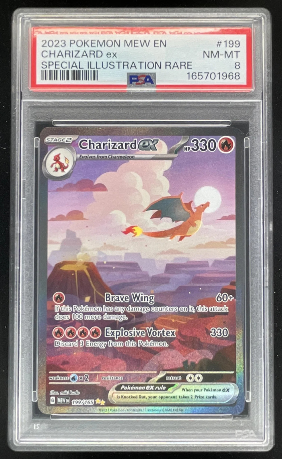 2023 Pokemon SV 151 #199/165 Charizard ex Special Illustration Rare PSA 8 2023 Pokemon SV 151 #199/165 Charizard ex Special Illustration Rare PSA 8
