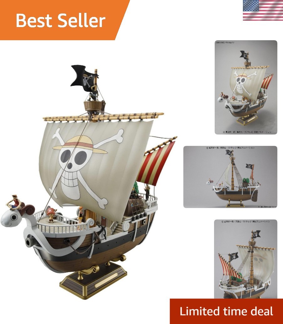 11” One Piece Going Merry Model Ship - Snap-Together Assembly for Adults